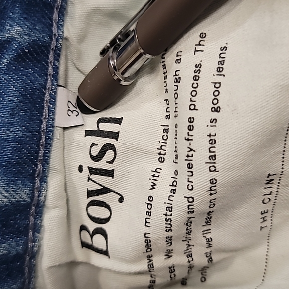 Free people ×Boyish THE CLINT Jeans $208 size 32 - Picture 12 of 16